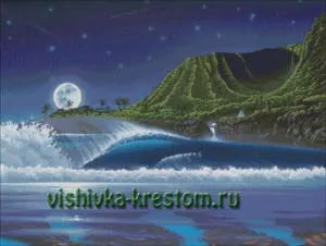 Вышивка крестом Луна 