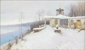 Вышивка крестом Покинутая усадьба