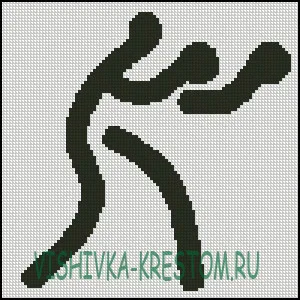 Вышивка крестом Логотип вида спорта Бокс 