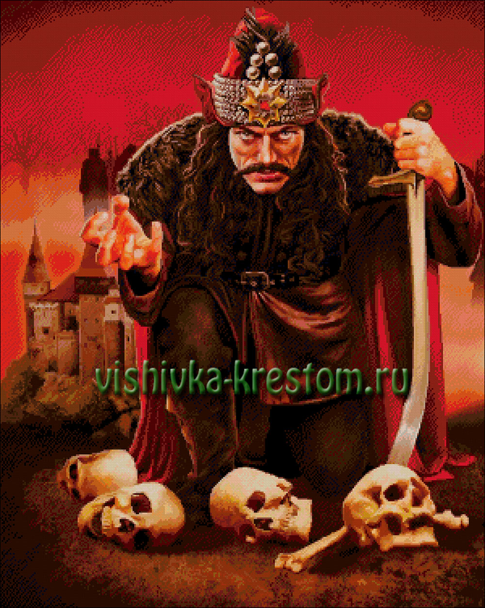 Вышивка крестом Дракула