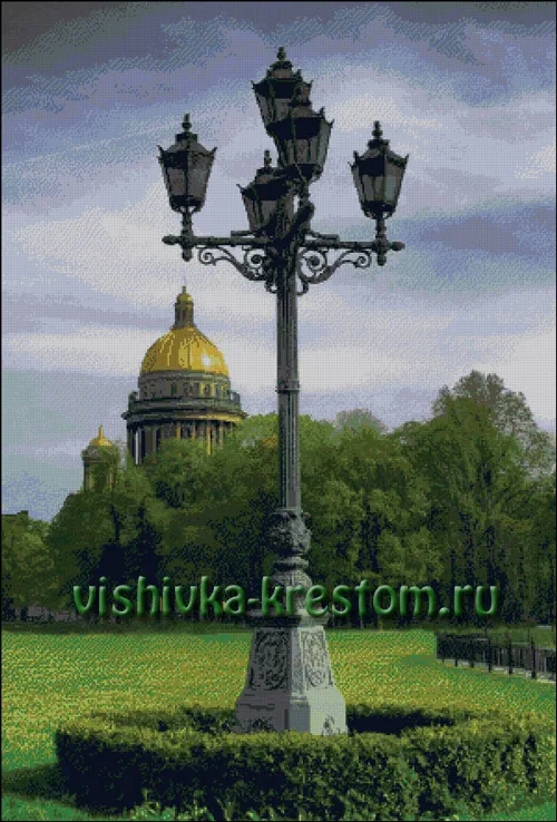 Вышивка крестом Питерские фонари 