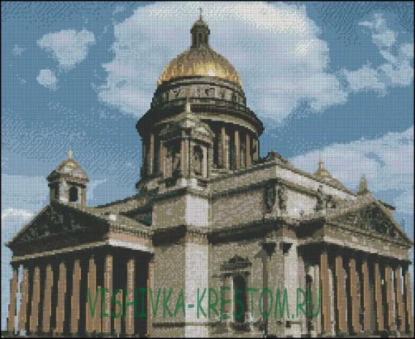 Вышивка крестом Исаакиевский собор 