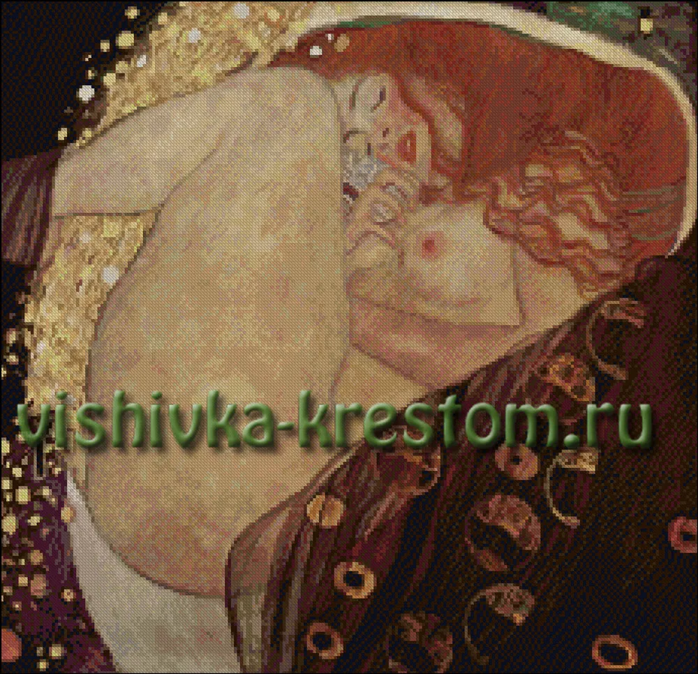 Вышивка крестом Густав Климт - Даная