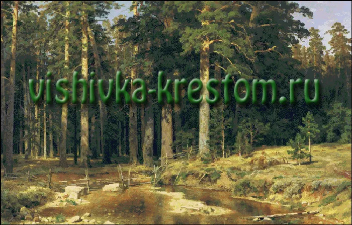 Вышивка крестом Корабельная роща