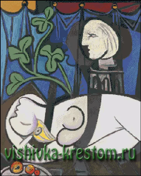 Вышивка крестом Обнаженная  Пикассо