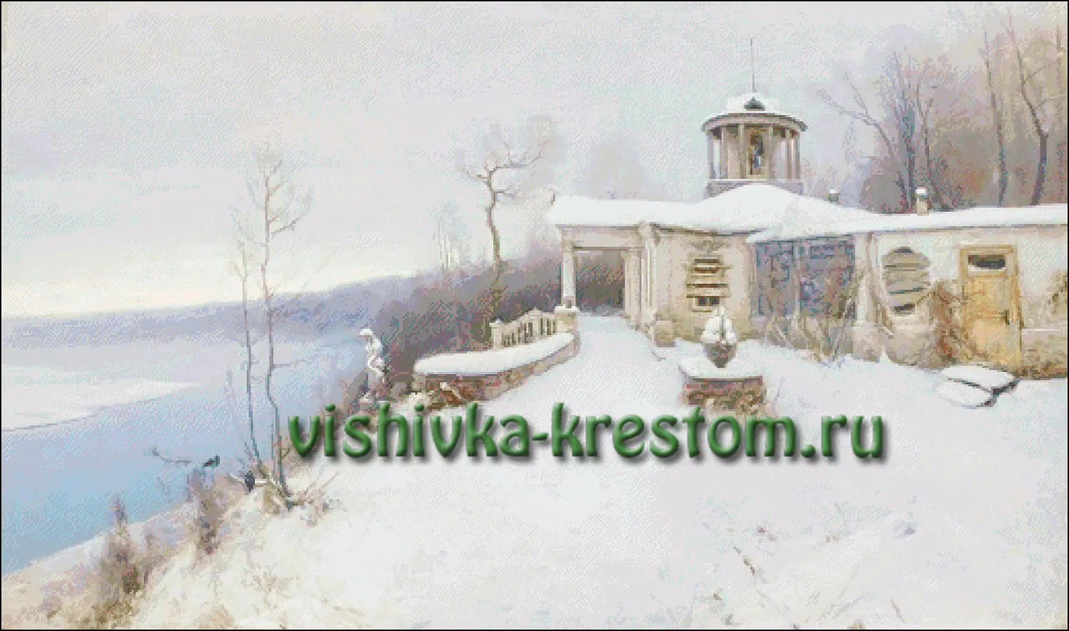 Вышивка крестом Покинутая усадьба