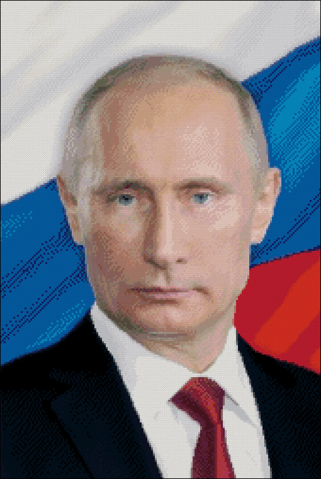 Вышивка крестом Портрет В.В.Путина