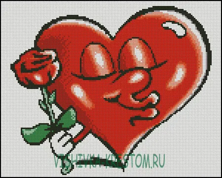 Вышивка крестом Сердце 