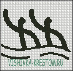 Вышивка крестом Логотип вида спорта Синхронное плавание 