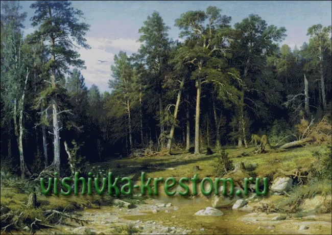 Вышивка крестом Сосновая роща 