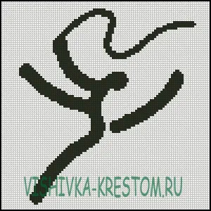 Вышивка крестом Логотип вида спорта Спортивная гимнастика 