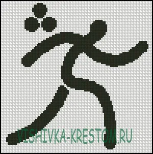 Вышивка крестом Логотип вида спорта Триатлон 