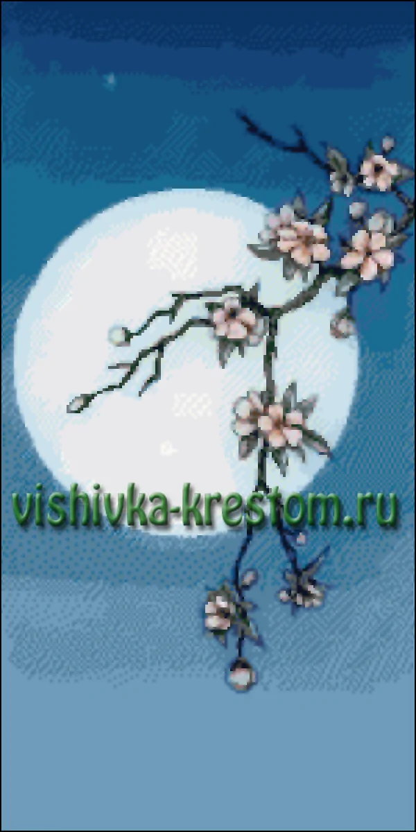 Вышивка крестом Ветка сакуры