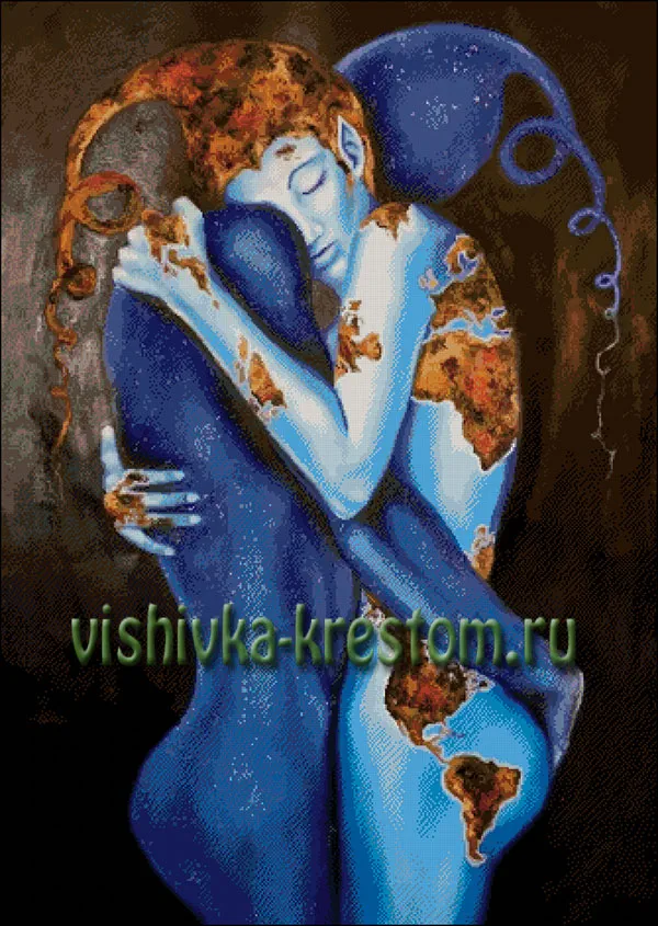 Вышивка крестом Земля-Космос